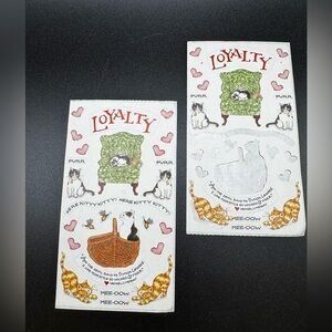 Vintage Susan Branch Stickers Kitty Cats  1.5 Module Sheets 4.5"x2.5"